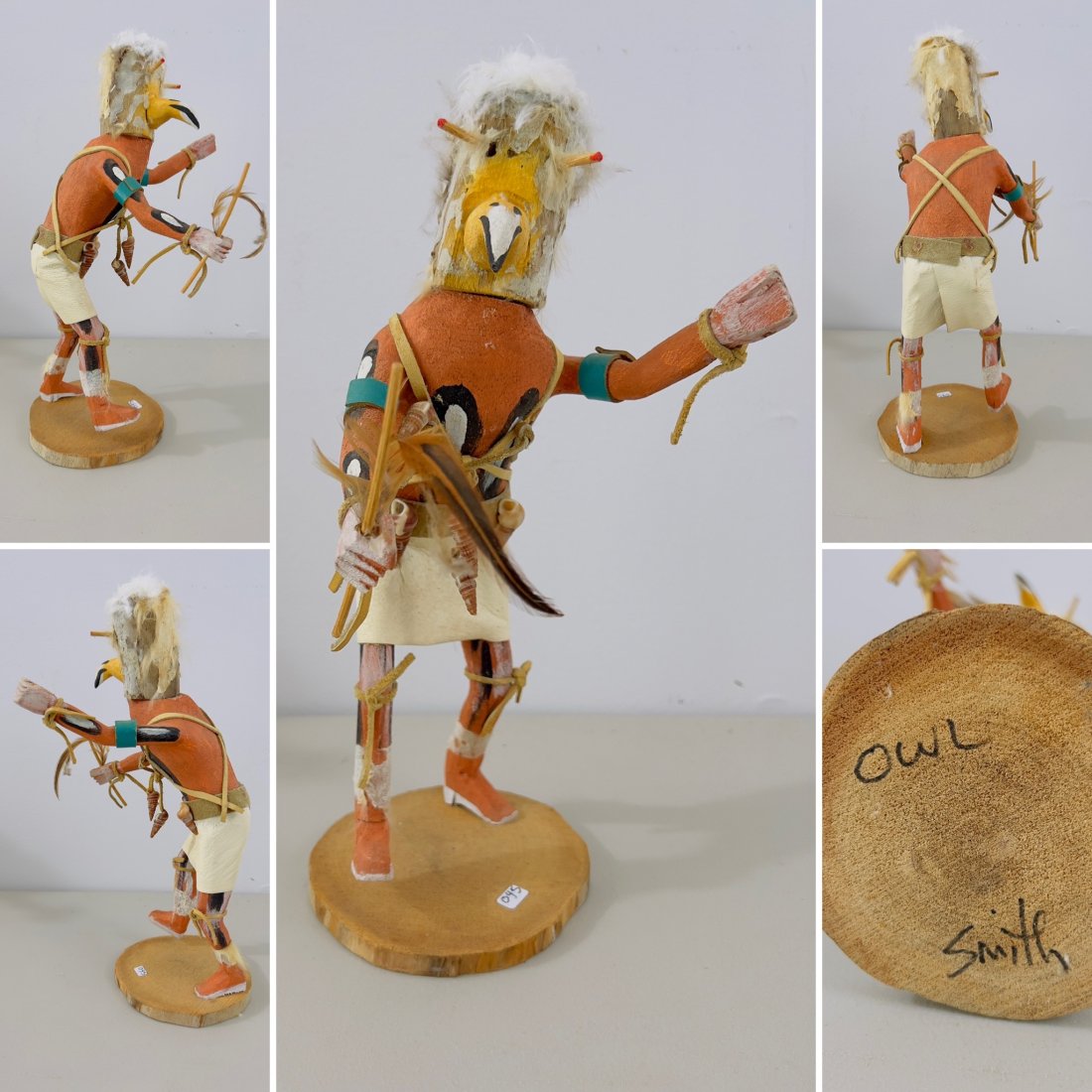 AN OLD VINTAGE KACHINA DOLL OWL by SMITH (1 of 6)