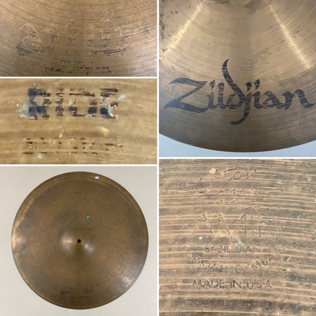 AN AMERICAN USA MADE ZILDJIAN CYMBAL FOR DRUM SET (1 of 7)