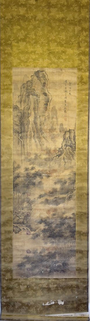 ANTIQUE CHINESE LANDSCAPE PAINTING, MING DYNASTY (ca. 1596-after 1674) (1 of 15)