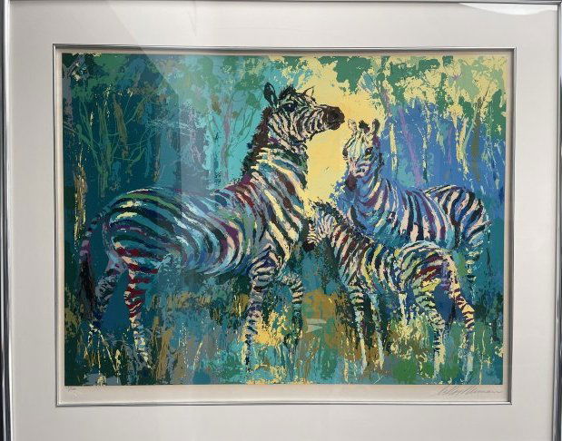 LeRoy Neiman ZEBRA FAMILY, 1978 ,color serigraph 39 x 48 197/300 Framed (1 of 5)