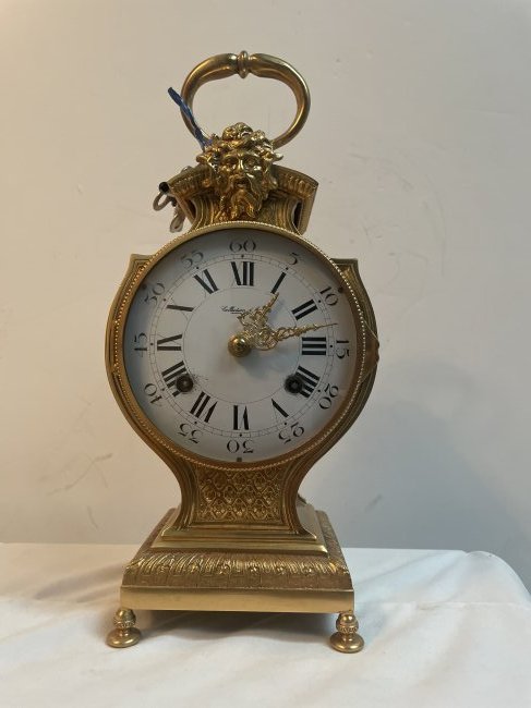 COLLECTION D'ART ORNATE CLOCK, APPROX 10.5"H HEAVY (1 of 6)