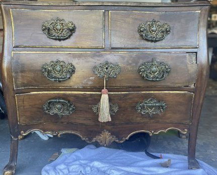 ANTIQUE MONKS PINE DRESSER WITH 4 DRAWERS FROM MONASTERY IN EUROPE CIRCA 1700-1800s (1 of 5)