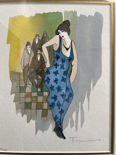ITZCHAK TARKAY "DOREEN STANDING " ORIGINAL HANDSIGNED FRAMED SERIGRAPH (1 of 4)