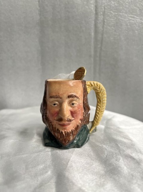 Vintage Small Character Toby Jug Face Mug w Spoon (1 of 3)