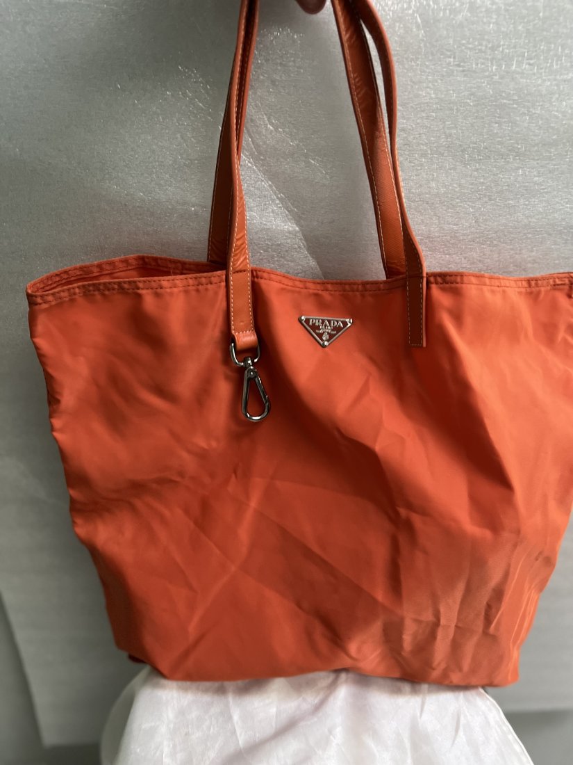 ORANGE PRADA NYLON TOTE BAG (1 of 3)