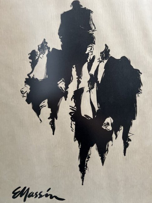 Eugene Massin, Florida (1920-2003) Figure in black , Watercolor on Paper (1 of 2)