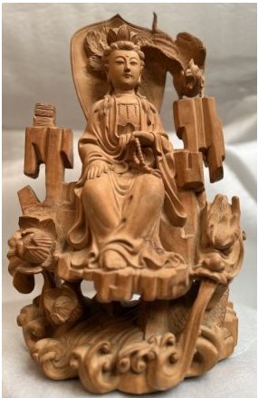 MEDITATION: A TRADITIONAL HANDMADE INDIA SANTALUM WOOD CARVING BUDDHA STATUE (1 of 5)