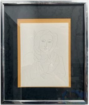HENRI MATISSE FRENCH LITHOGRAPH ETCHING OLD CUBISM VINTAGE ART DATED 1954 (1 of 6)