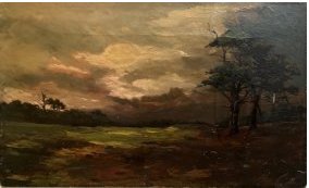 STUNNING VINTAGE OLD MASTER THE RIVER AND FOREST GRAVENHAGE HOLLAND , OIL ON BOARD: STUNNING VINTAGE OLD MASTER THE RIVER AND FOREST GRAVENHAGE HOLLAND , OIL ON BOARD UNREADABLE SIGNATURE , 26.5 X 16 UNFRAMED, IN HOUSE SHIPPING $75 FREE PICK UP