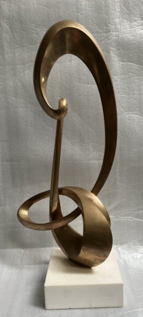 ANTONIO GREDIAGA KIEFF ( B 1936 ) ,STUNNING SIGNED SCULPTURE " GENESIS OF A FORM" 22" TALL 1973: ANTONIO GREDIAGA KIEFF ( B 1936 CANADA),STUNNING SIGNED SCULPTURE " GENESES OF A FORM" 1973, 22" TALL , PROVENANCE: HOKIN GALLERY PALM BEACH FL FROM THE COLLECTION OF ADELE WPB & CANADA Kieff's works 