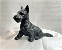 VINTAGE HEAVY BRONZE DOG ACCENT PIECE OR DOOR STOP 7" LONG 5" TALL (1 of 3)