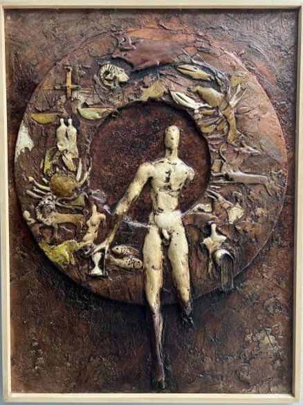 JAN KRISTOFORI (UKRAINE1931-2004) DATED 1973  MIXED MEDIA OIL BOARD  SIGNED LOWER RIGHT (1 of 5)