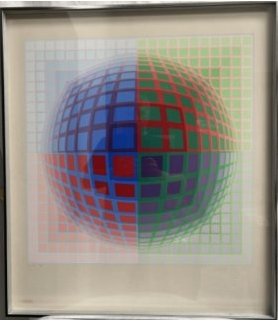 Victor Vasarely, Hungarian (1906 - 1997) Serigraph in Colours on Paper "VEGA SERIES" 1972 (1 of 7)