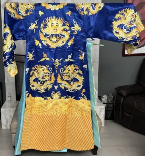 Exceptional Embroidered Japanese Ceremonial Kimono: Exceptional Embroidered Japanese Ceremonial Kimono A visually striking antique Uchikake Wedding Kimono/Robe for ceremonial occasion, circa end of Meiji to Taisho period 1970s-1990s. This bridal outer 
