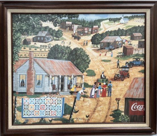 MARY FRANCIS ROBERSON (B 1943 TEXAS) AFRICAN - AMERICAN FOLK ART PAINTING (1 of 6)