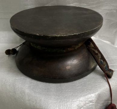 TANTOIC BUDDHIST DAMARU TIBETAN RITUAL DAMARU CEREMONIAL CHOD DRUM (1 of 4)