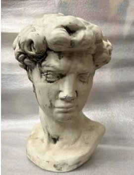 VINTAGE ENGLIST PLASTER BUST OF MICHELANGELO'S DAVID (1 of 3)