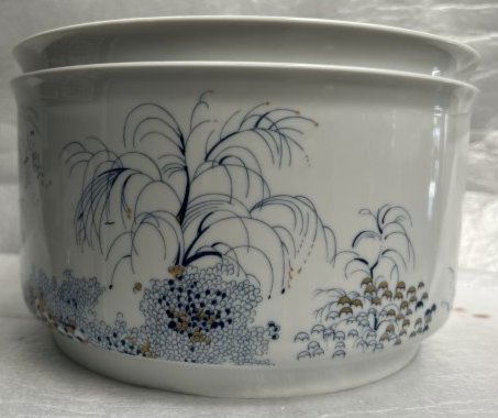 VINTAGE RICHARD GINORI COVERED CASSEROLE WILLOW PATTERN MADE IN ITALY (1 of 5)