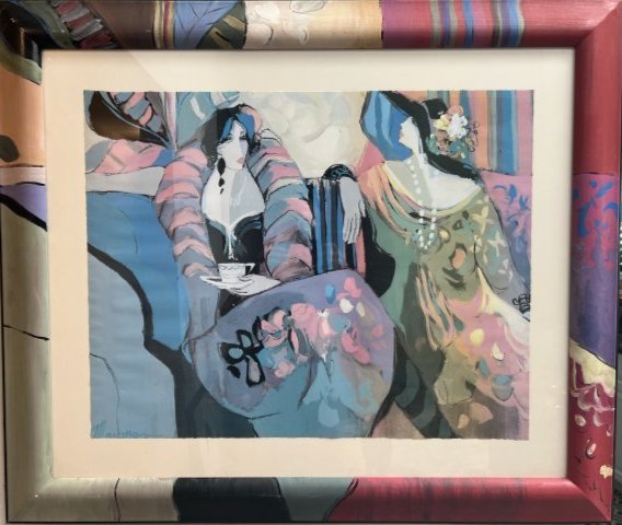 ISAAC MAIMON HAND EMBELISHED SERGRAPH "TWO LADIES IN THE SOIREE" HAND SIGNED (1 of 7)