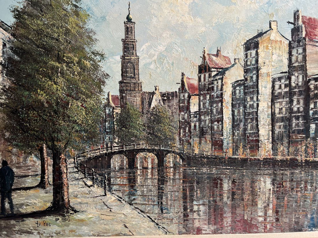 STUNNING TE PAS , OIL ON CANVAS FRAMED , CENTRAL  PARIS (1 of 7)