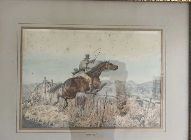 "RIGHTS OF FIRST PLACE" BY HENRY THOMAS ALKEN BRITISH 1750-1825 WATERCOLOR ON PAPER: "RIGHTS OF FIRST PLACE" BY HENRY THOMAS ALKEN BRITISH 1750-1825 WATERCOLOR ON PAPER IMAGE 13 X 9 FRAMED 20 X 17, IN HOUSE SHIPPING AVAILABLE OR FREE PICK UP