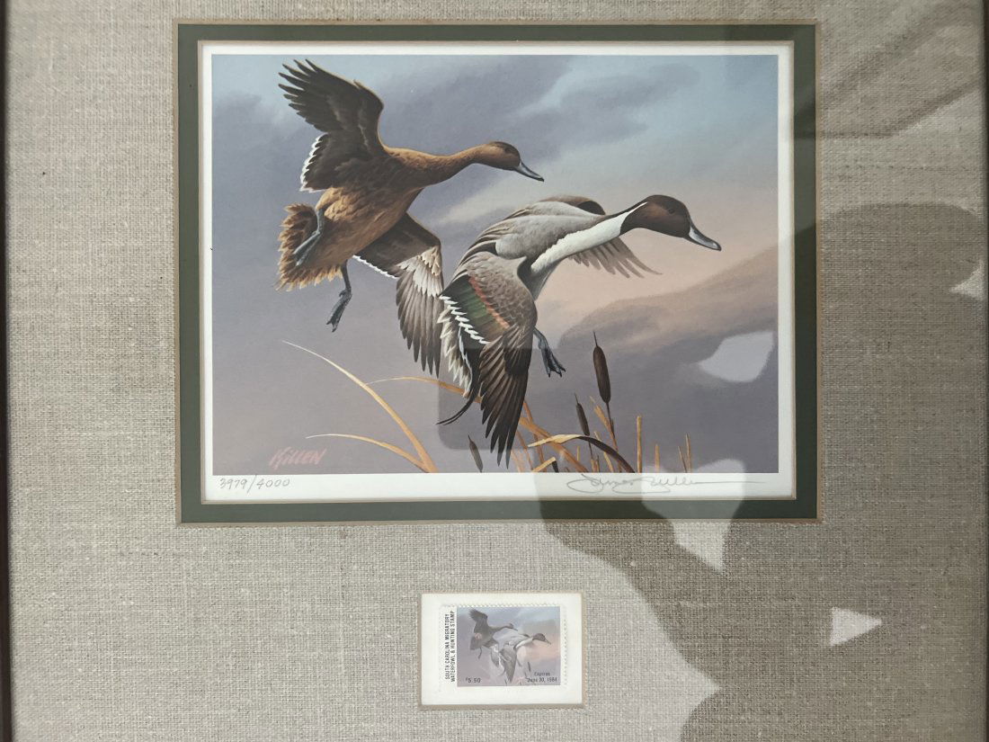 1983 SOUTH CAROLINA ( STATE DUCK)  BY JIM KILLEN HAND SIGNED  , WITH THE OFFICAL STAMP (1 of 2)