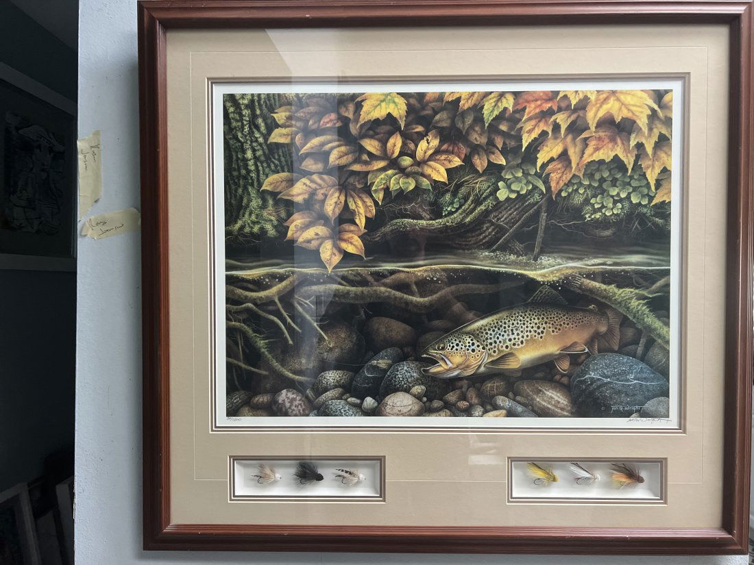 JON Q WRIGHT HAND SIGNED IN PENCIL DEEP WATER RAINBOW TROUT SPECIAL EDITION WITH HOOKS (1 of 8)