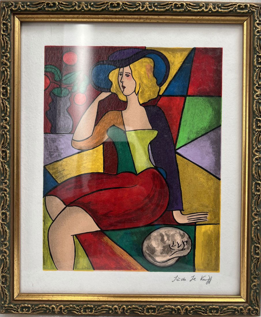 LINDA LE KINFF " CONSTANCA" 1998 SERIGRAPH IN COLOR SIGNED, WITH COA (1 of 4)