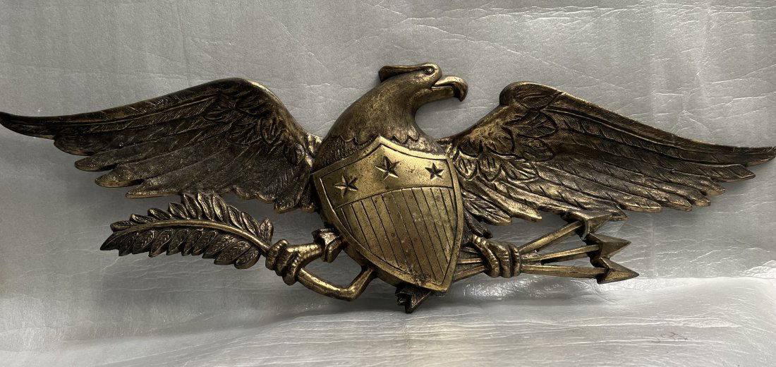 American Eagle, Arrows, & Shield Large 30” Metal Wall Plaque Decoration (1 of 3)
