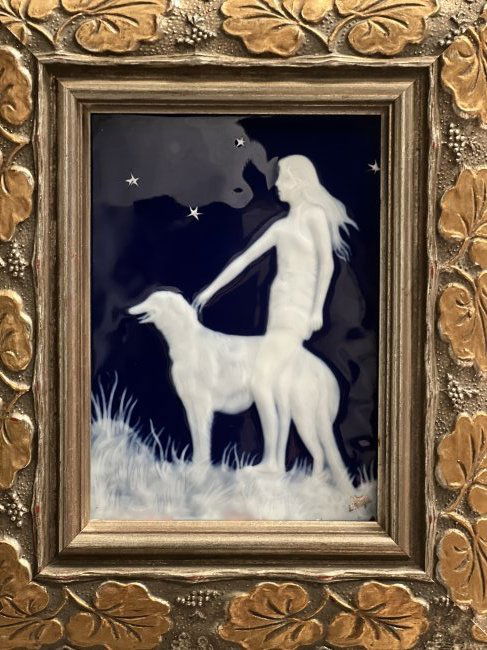 LIMIOGES PATE-SUR-PATE PLAQUE BY MARCEL CHAUFRIASSE , BEAUTIFULLY FRAMED (1 of 2)