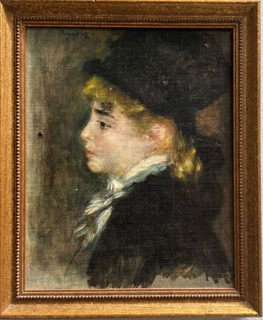 RENOIR "PORTRAIT DE MODELE"  GICLEE ON CANVAS SIGNED TOP LEFT (1 of 3)