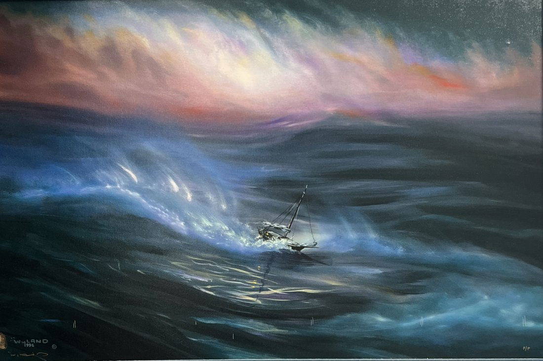 ROBERT WYLAND (B 1956)  "CELEBRATING THE SEA" SIGNED ORIGINAL LTD ED ON CANVAS, NO. P/P (1 of 7)