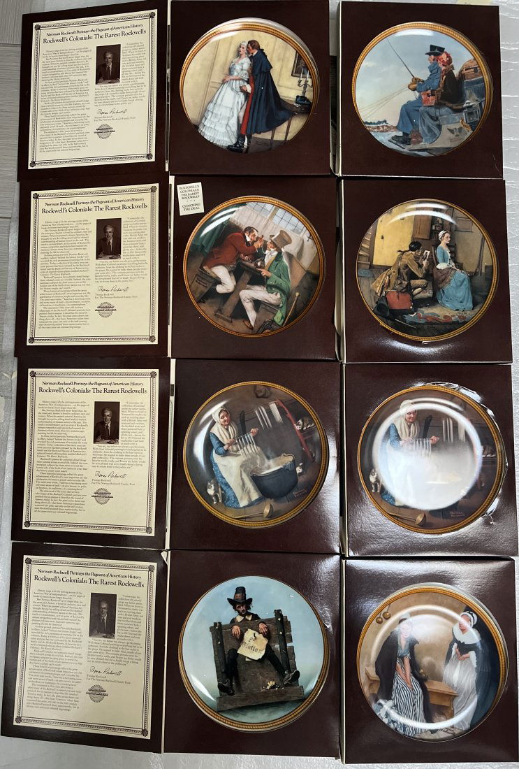 SET OF 8 (EIGHT) NORMAN ROCKWELL LIMITED EDITION COLLECTORS SERIES PLATES (1 of 11)