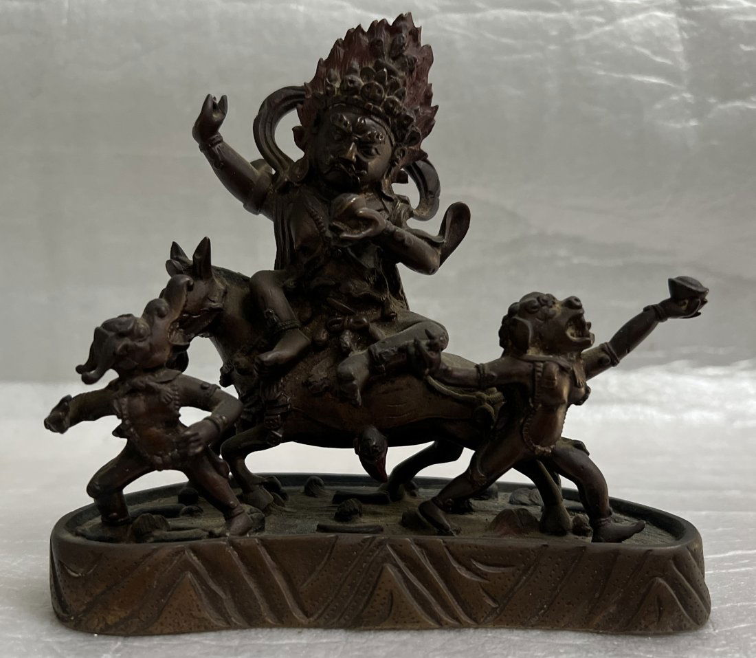 VINTAGE SHRI DEVI ( BUDDEST PROTECTOR) MAGZOR GYALMO , CHINA  STATUE (1 of 9)