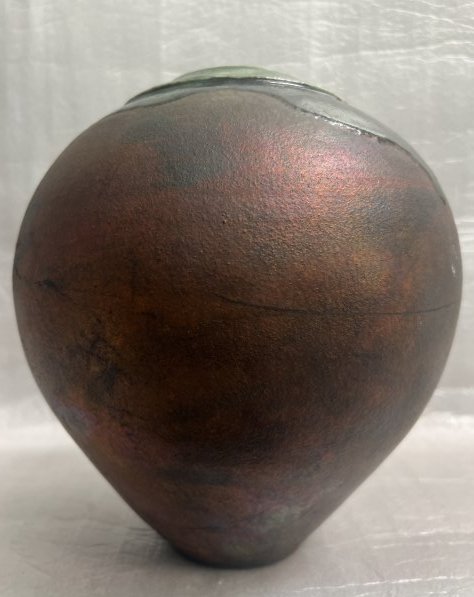NOLAN WINDHOLTZ ROUND TREE POTTERY VASE DATED 2003 10" TALL 9" WIDE (1 of 5)