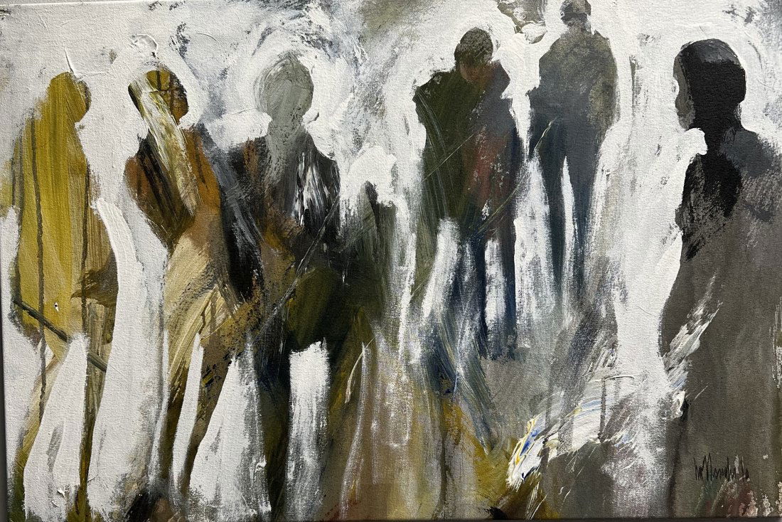 GINO HOLLANDER (1924-2015) STUNNING ACRYLIC ON CANVAS PURE EMOTION: This stunning painting on canvas by Gino Hollander is a must-have for any art collector. The ultra-contemporary piece, signed by the artist himself, features pure emotion captured in vibrant colors an