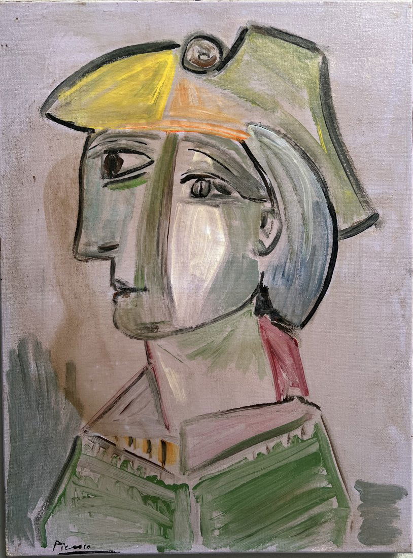 FROM THE ESTATE OF "THE WHITING BROTHER" STUNNING OIL ON CANVAS BY PABLO PICASSO  ATTRIBUTED TO (1 of 7)