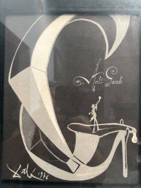 SALVADOR DALI " A TRIBUTE TO ANTONIO GAUDI" SIGNED DATED 1976