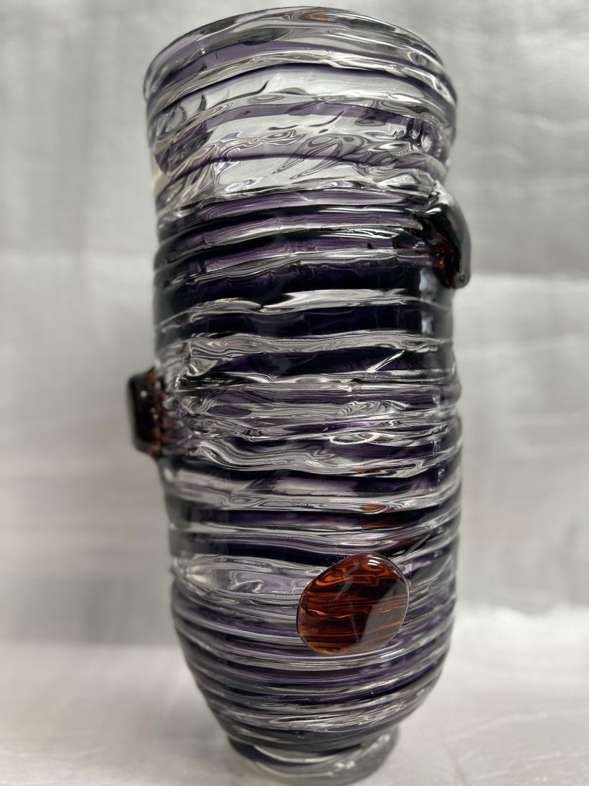 DALE TIFFANY AMETHYST OMARION HANDMADE GLASS TABLE VASE (1 of 4)
