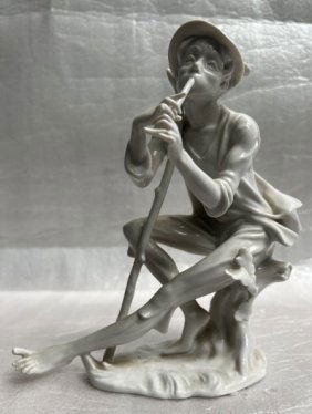 KAISER OLD WORLD LIFE SHEPHERD WITH BISQUE STAMED AND NUMBERED G BOCHMANN