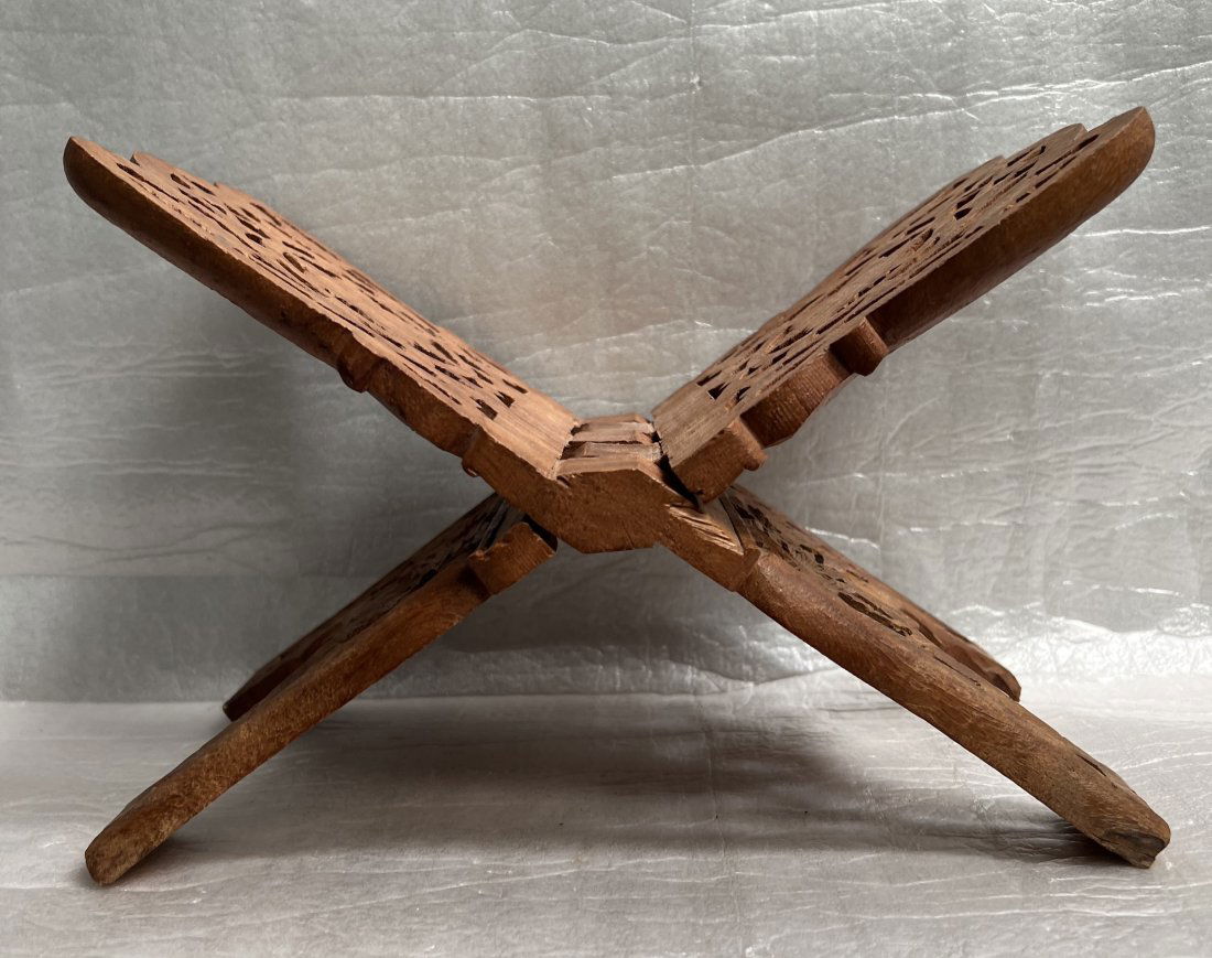 1980s vintage carved wood book holder adjustable folding wedding guest book stand (1 of 3)