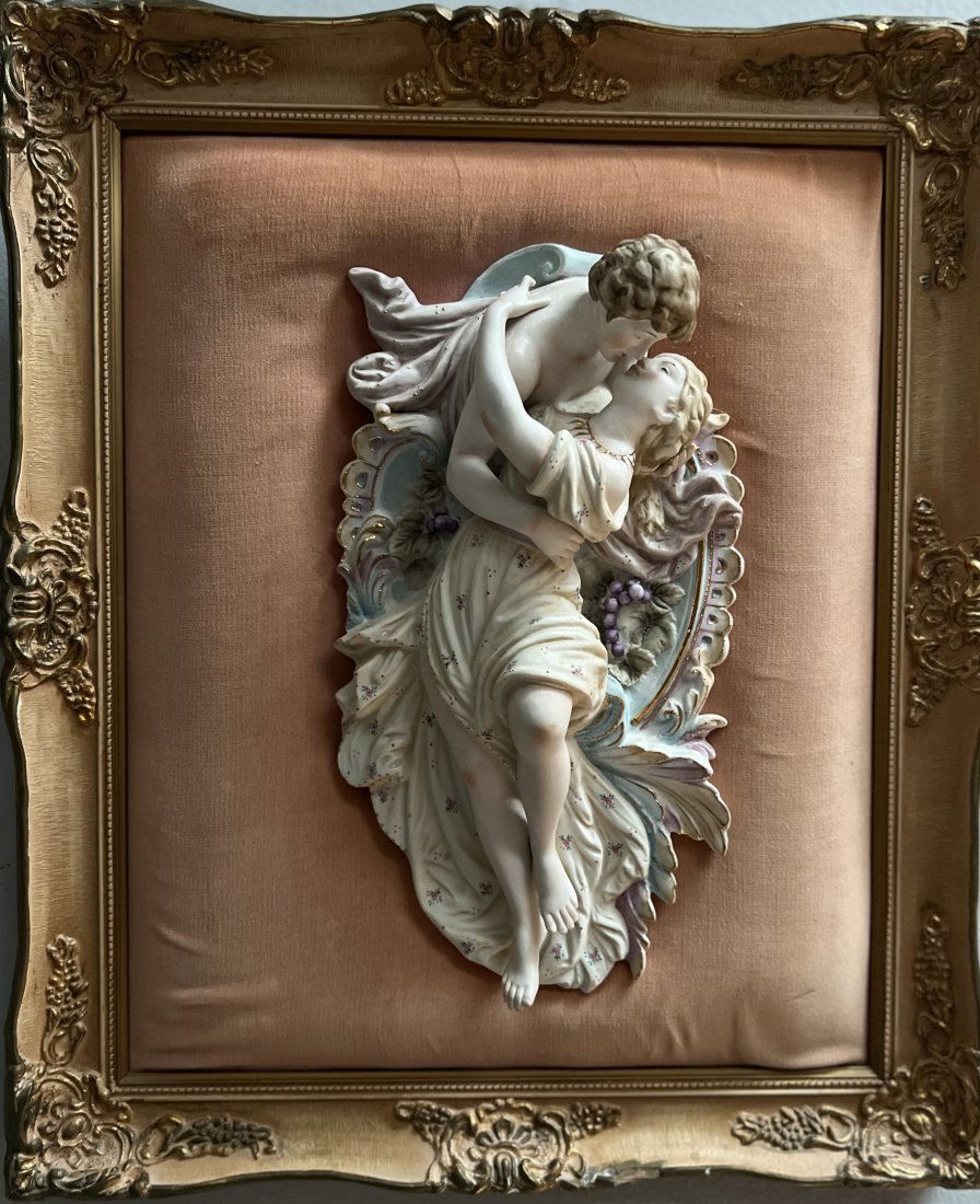 Mid-20th Century  Porcelain Bisque Mounted Sculptural Wall Hangings (1 of 5)