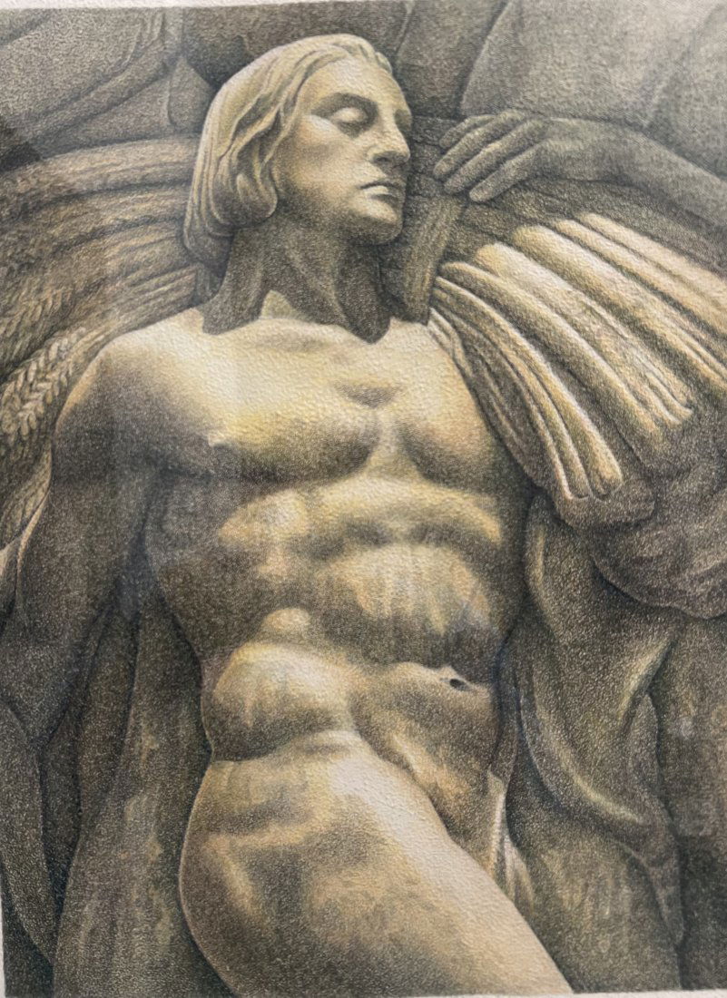 MARY BETH RAMSEY "HARVEST" COLORED PENCIL ON TEXTURED BOARD (1 of 5)