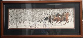 Bev Doolittle "Sacred Ground"  1989 Print Framed, Hand Signed and Numbered