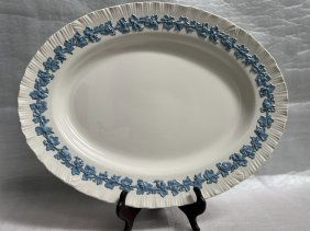 Wedgwood  Large Serving Platter Etruria Barlaston Queen Ware Blue Lavender