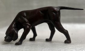 BRONZE HUNTING DOG STATUE FOUNDRY CAST SOLID BONZE PERECTLY CAPTURES THE BREED