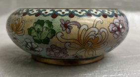 CLOISONNE - FLOWERS , CLOISONNE AN ANCIENT TECHNIQUE- TRINKET DISH
