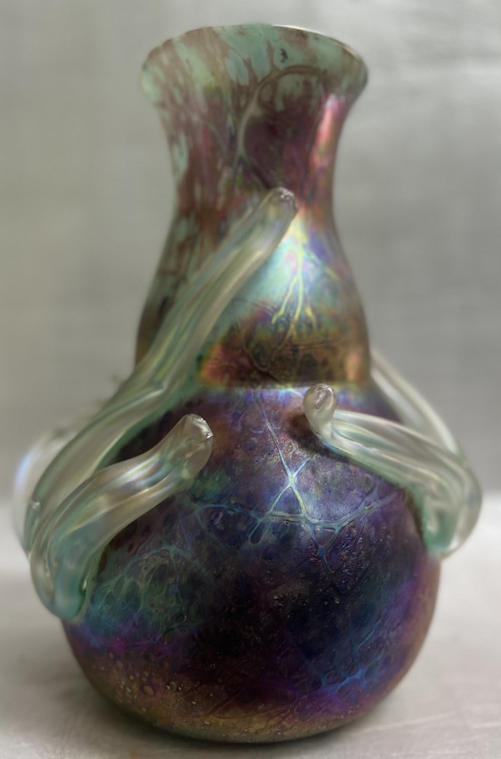 ART GLASS VASE HAND BLOWN SIGNED BY THE ARTIST (1 of 5)
