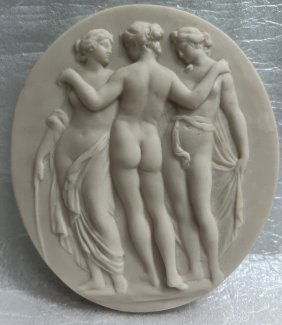 Three grace relief - the Fountainhead Giposoteca 6.5" x 5.5"