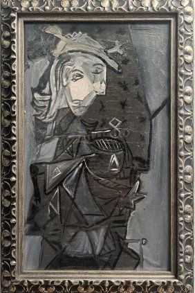 PABLO PICASSO (ATTRIBITED TO) OIL ON BOARD FROM THE ESTATE OF ROLAND E HILL